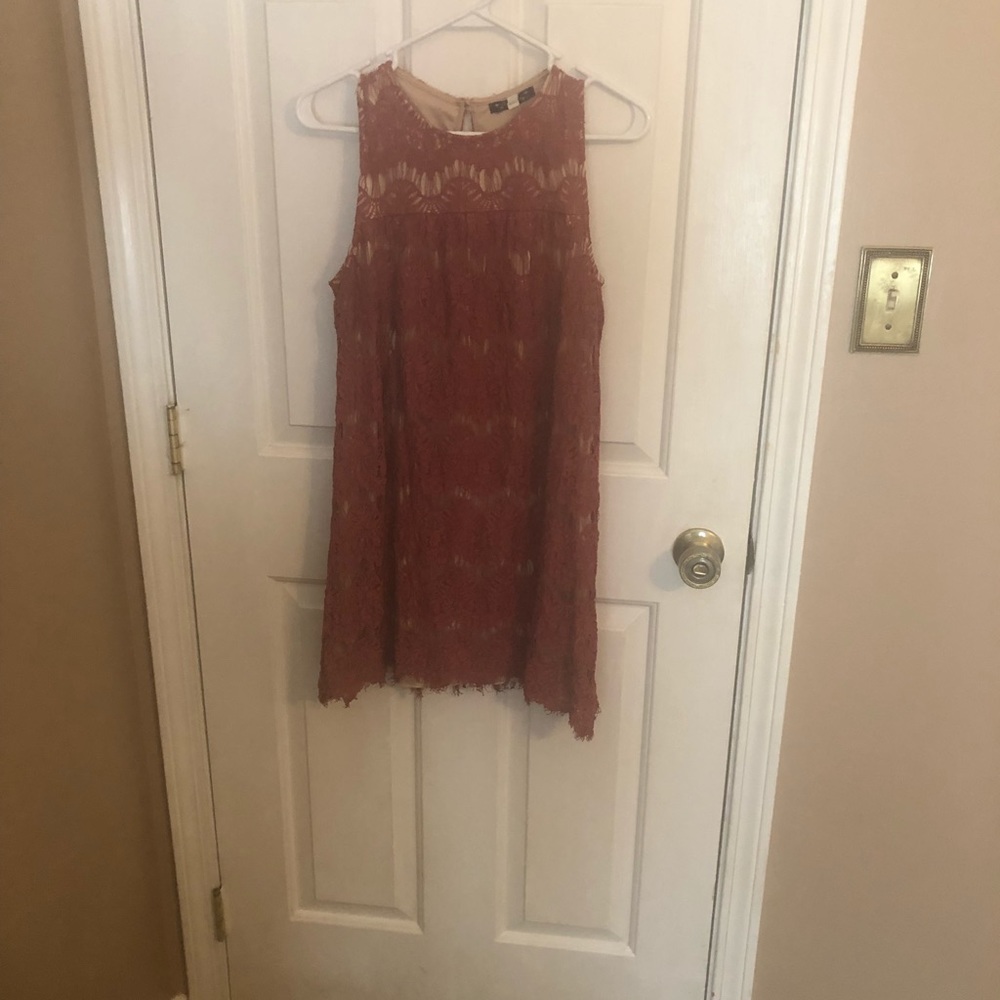 Pink Lace Mini Dress